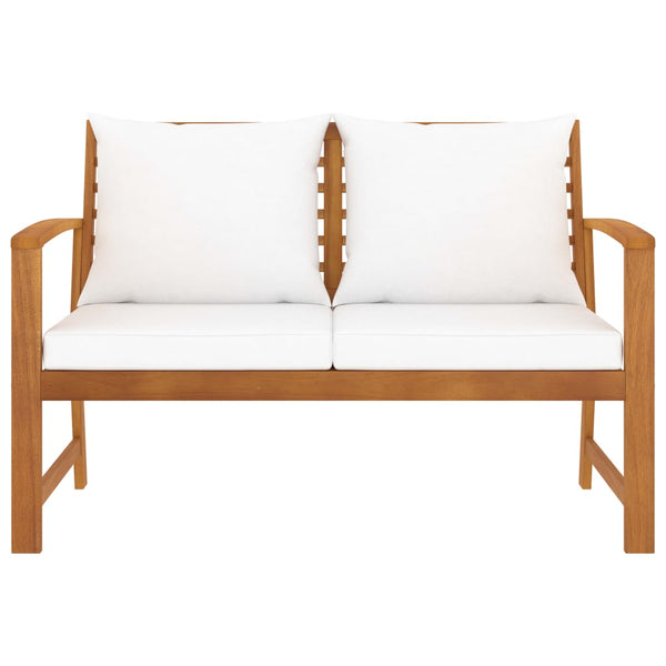 Kermanväriset puutarhapenkki Sergel 120cm (tyynyt akasiapuu)
