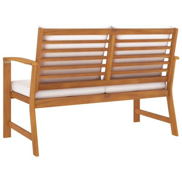 Kermanväriset puutarhapenkki Sergel 120cm (tyynyt akasiapuu)