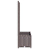 Brauner Blumenkasten mit Spalier Ticu 80x40x136cm (PP)