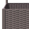 Brauner Blumenkasten mit Spalier Ticu 80x40x136cm (PP)