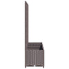 Brauner Blumenkasten mit Spalier Ticu 120x40x136cm (PP)
