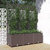 Brauner Blumenkasten mit Spalier Ticu 120x40x136cm (PP)