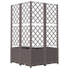 Brauner Blumenkasten mit Rankgitter Ticu 80x80x136cm (PP)