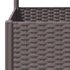 Brauner Blumenkasten mit Rankgitter Ticu 80x80x136cm (PP)