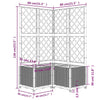 Brauner Blumenkasten mit Rankgitter Ticu 80x80x136cm (PP)