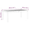 Gartentisch Talito grau 200x100x75cm (Akazienholz)