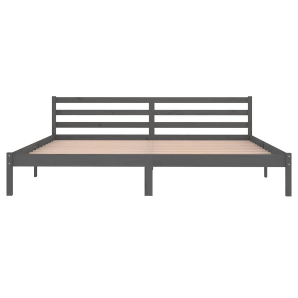 Graues Bettgestell Benno 200x200cm (Kiefer)