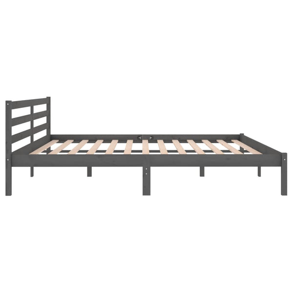 Graues Bettgestell Benno 200x200cm (Kiefer)