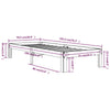 Bettgestell Rozini 75x190cm (Holz Einzelbett)