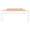 Weißes Bettgestell Rozini 75x190cm (Holz, kleines Einzelbett)