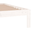 Weißes Bettgestell Rozini 75x190cm (Holz, kleines Einzelbett)
