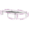 Bettgestell Rozini 90x190cm (Holz Einzel)
