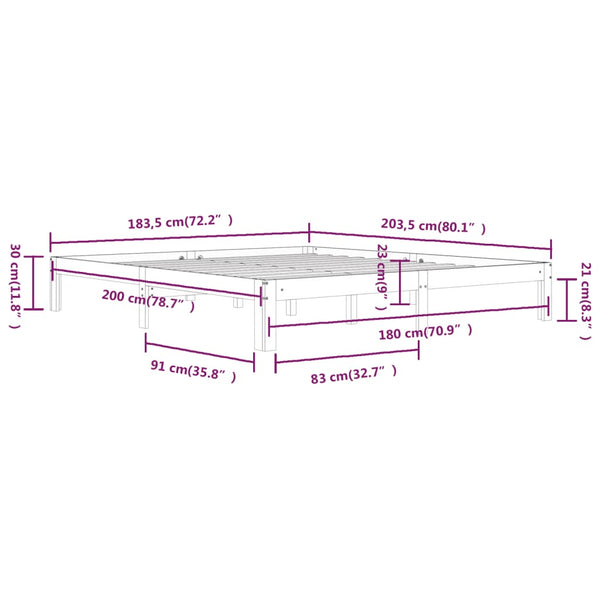 Bettgestell Rozini 180x200cm (Super King Size)