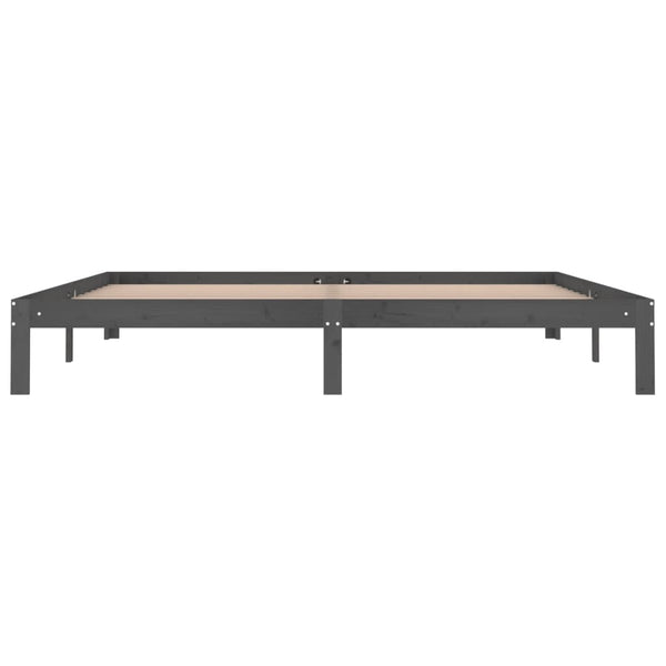 Graues Bettgestell Rozini 200x200cm (Kiefer)