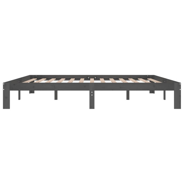 Graues Bettgestell Rozini 200x200cm (Kiefer)