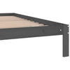 Graues Bettgestell Rozini 200x200cm (Kiefer)