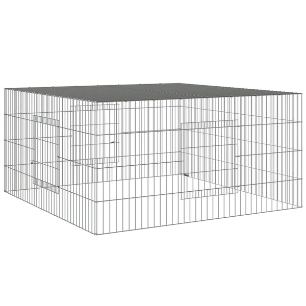 Verzinkter Kaninchenstall Elivie 110x110x55cm (Eisen)