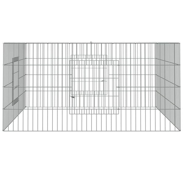 Verzinkter Kaninchenstall Elivie 110x110x55cm (Eisen)