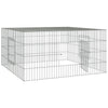 Verzinkter Kaninchenstall Elivie 110x110x55cm (Eisen)