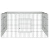 Verzinkter Kaninchenstall Elivie 110x110x55cm (Eisen)