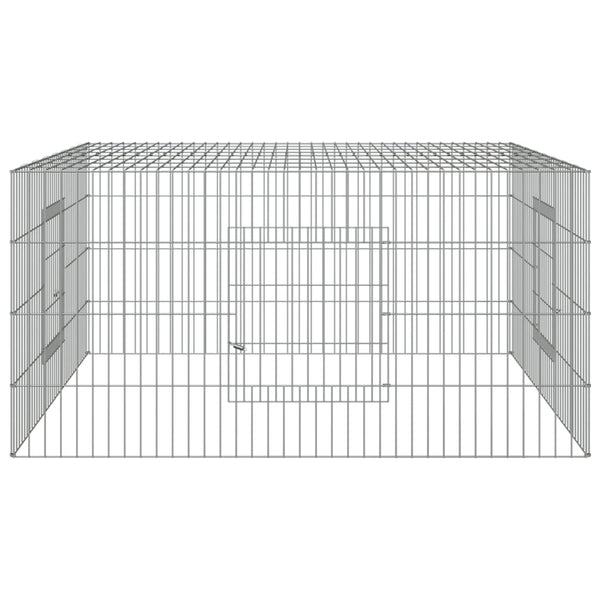 Verzinkter Kaninchenstall Elivie 110x110x55cm (Eisen)
