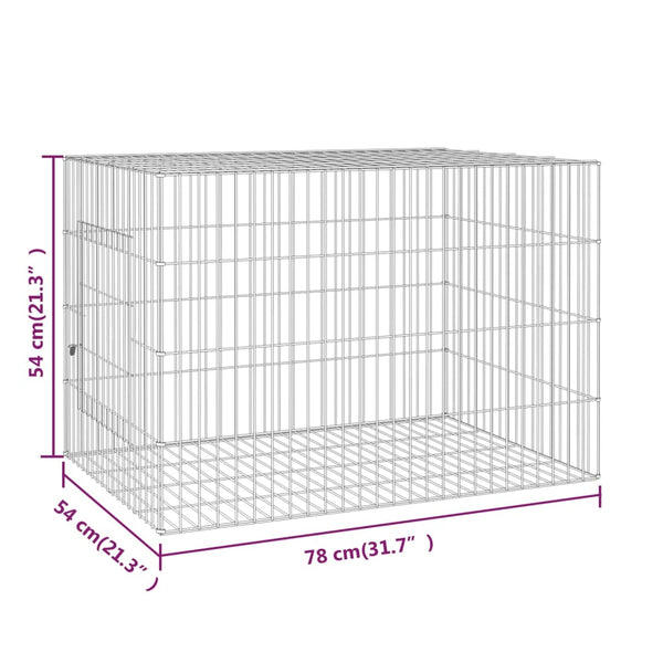 Verzinkter Kaninchenkäfig Expl 78x54x54cm (Eisen)