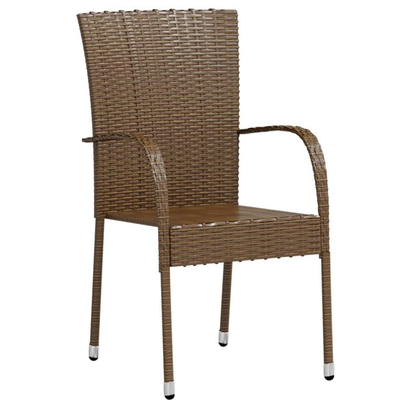 Braune Garten-Essgruppe Dobrinca (3-teiliges Polyrattan)