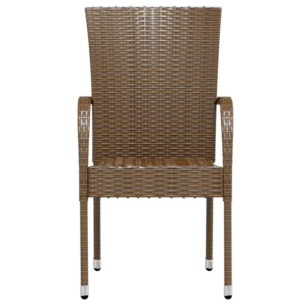 Braune Garten-Essgruppe Dobrinca (3-teiliges Polyrattan)