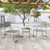 Graue Garten-Essgruppe Alonso (3-teilig Polyrattan)