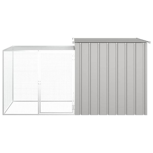 Grauer Hühnerstall Epaminondy 200x91x100cm (verzinkter Stahl)