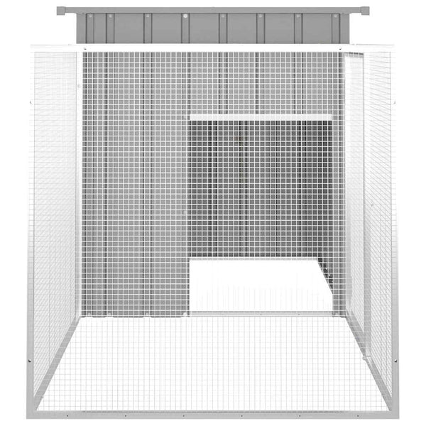 Grauer Hühnerstall Epaminondy 200x91x100cm (verzinkter Stahl)