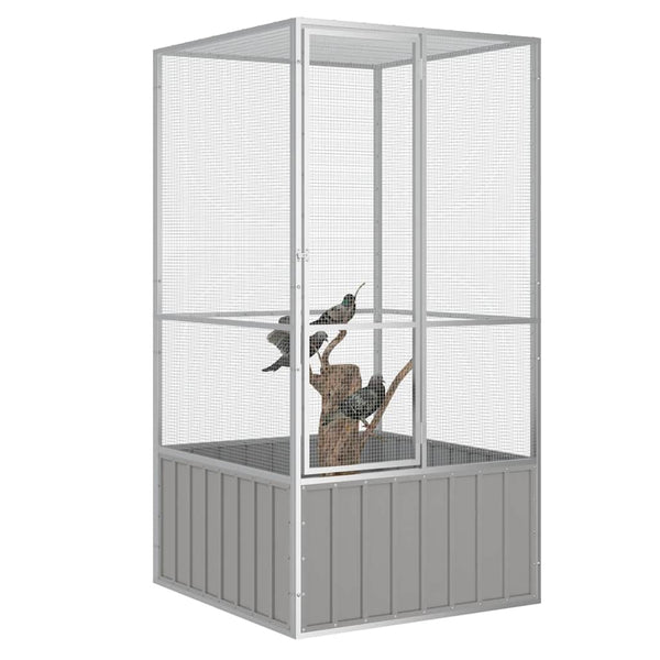 Vogelvoliere Celozena 111x107x211,5cm (verzinkter Stahl)