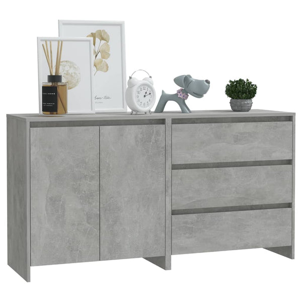 Betongraues Sideboard Alimentare (2-teilig, Holz)