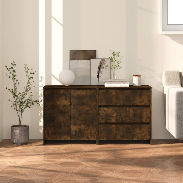 Räuchereiche Sideboard Alimentare Holz (2-teilig)
