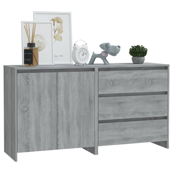 Graues Sideboard Alimentare (2-teilig, Sonoma Eiche)
