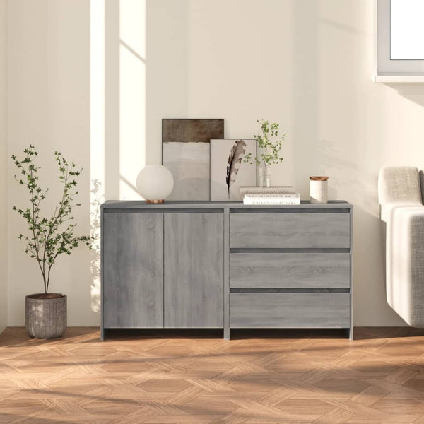 Graues Sideboard Alimentare (2-teilig, Sonoma Eiche)