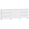 Weißes Sideboard Alecsica (3-teilig, Holz)