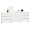 Weißes Sideboard Alecsica (3-teilig, Holz)