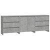 Sideboard Alecsica (3-teilig, Holz, betongrau)