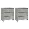 Sideboard Alecsica (3-teilig, Holz, betongrau)