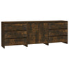 Räuchereiche Sideboard Alecsica Holz (3-teilig)