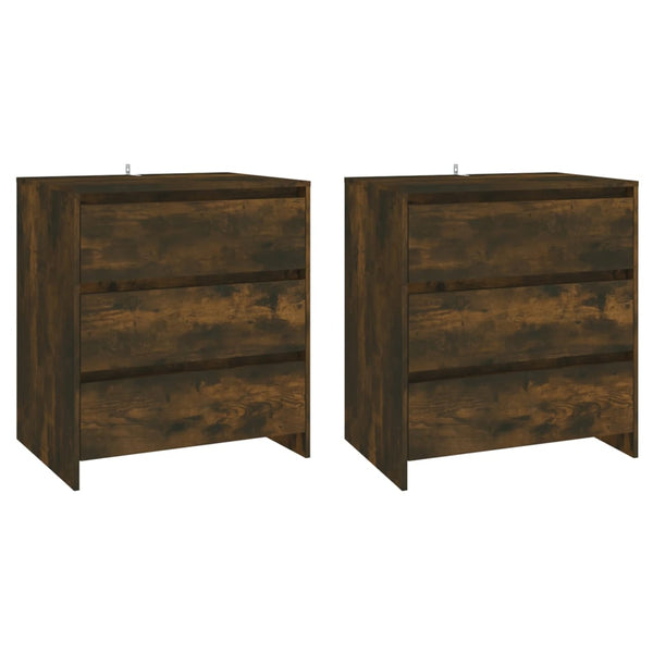 Räuchereiche Sideboard Alecsica Holz (3-teilig)