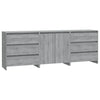 Graues Sideboard Alecsica 3-teilig (Sonoma-Holz)
