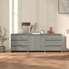 Graues Sideboard Alecsica 3-teilig (Sonoma-Holz)