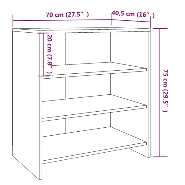 Räuchereiche Sideboard Sabet Holz (2-teilig)