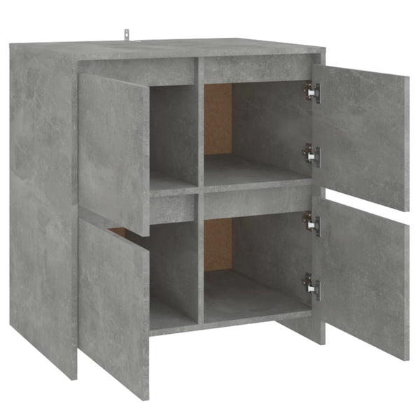 2 Konsolen in Betongrau 70x41x75 cm Spanplatte