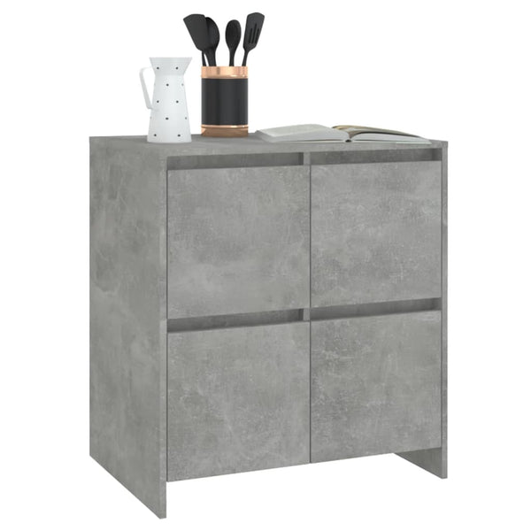 2 Konsolen in Betongrau 70x41x75 cm Spanplatte