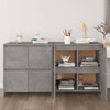 2 Konsolen in Betongrau 70x41x75 cm Spanplatte