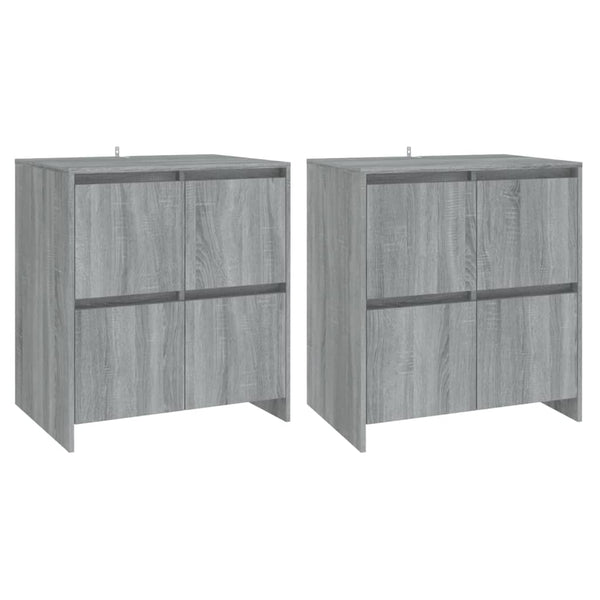 Graues Sideboard Scantei 70x41x75cm (2 Stück Holz)