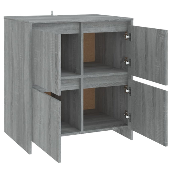 Graues Sideboard Scantei 70x41x75cm (2 Stück Holz)